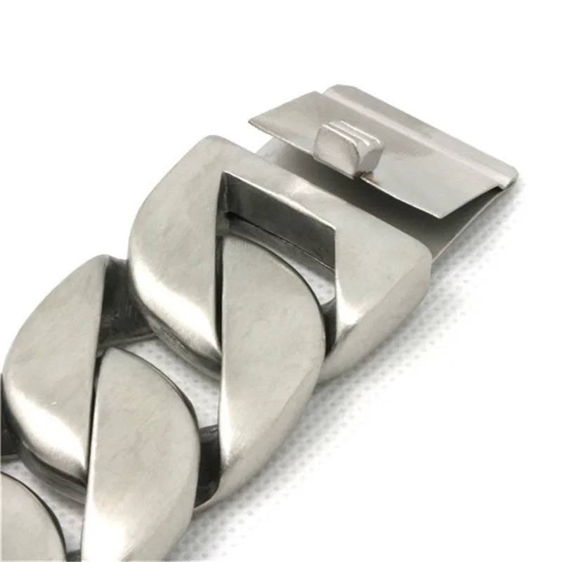 Huge Heavy Mat Cool Man  Bracelet 316L Stainless