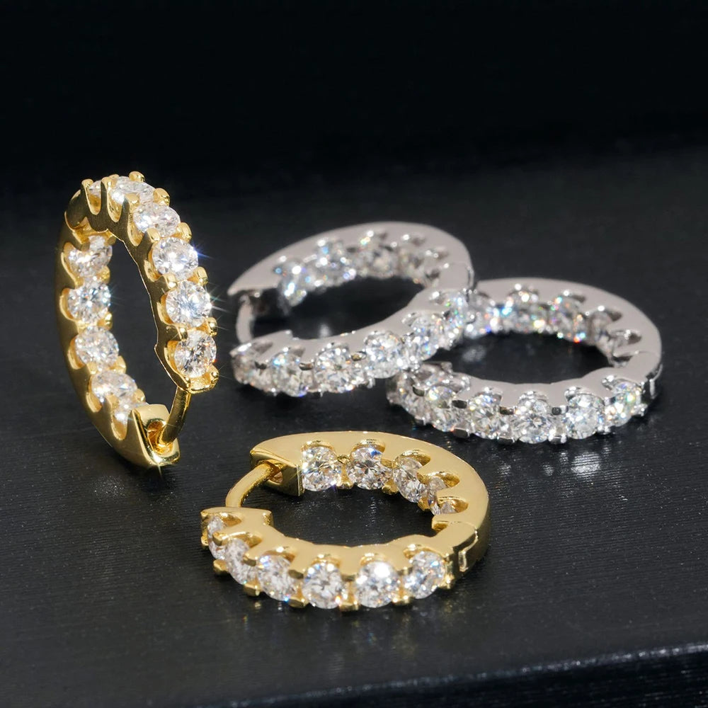JoyceJelly 2.6cttw D Color 3mm All Moissanite Earrings
