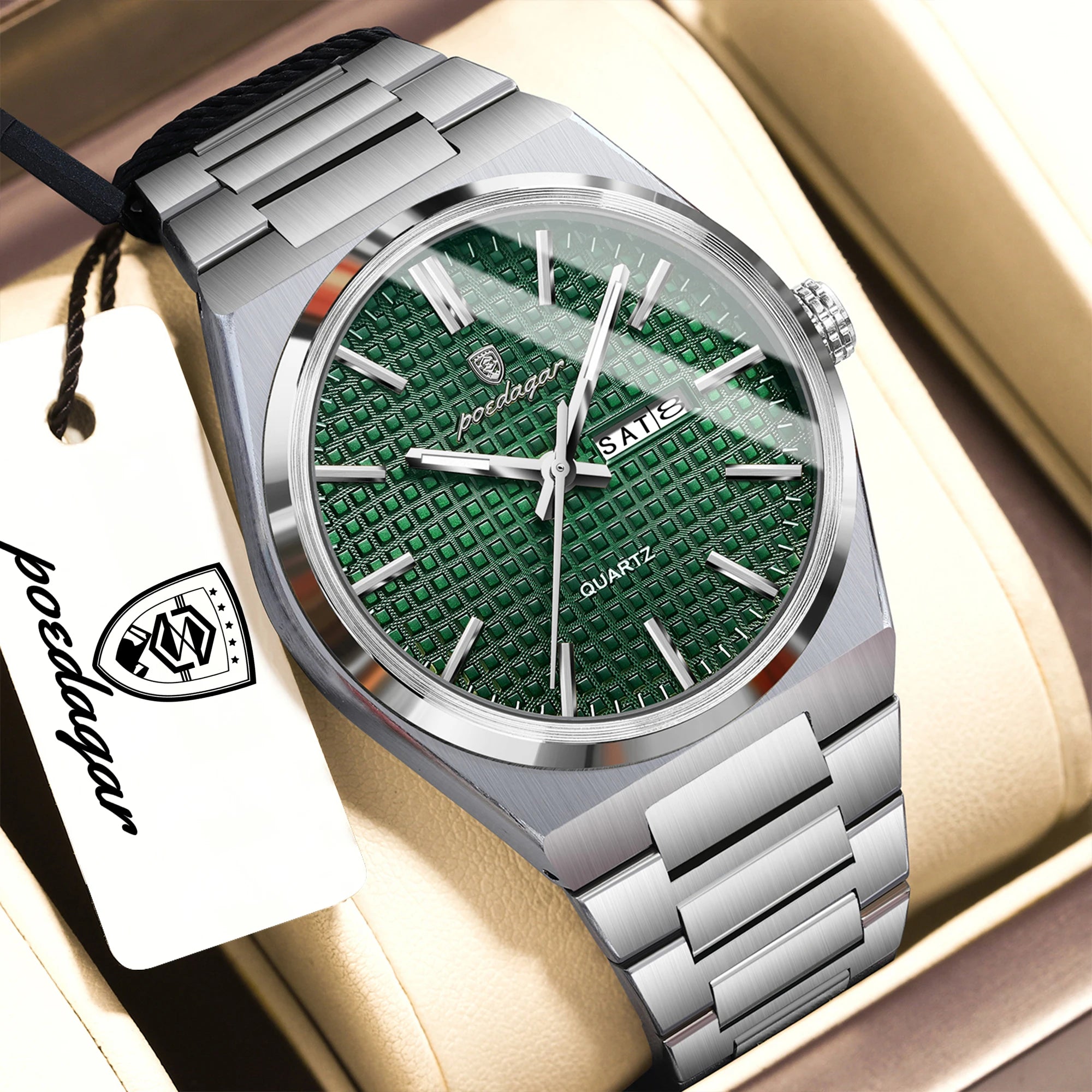 Poedagar Top Original Quartz Men Clock Waterproof