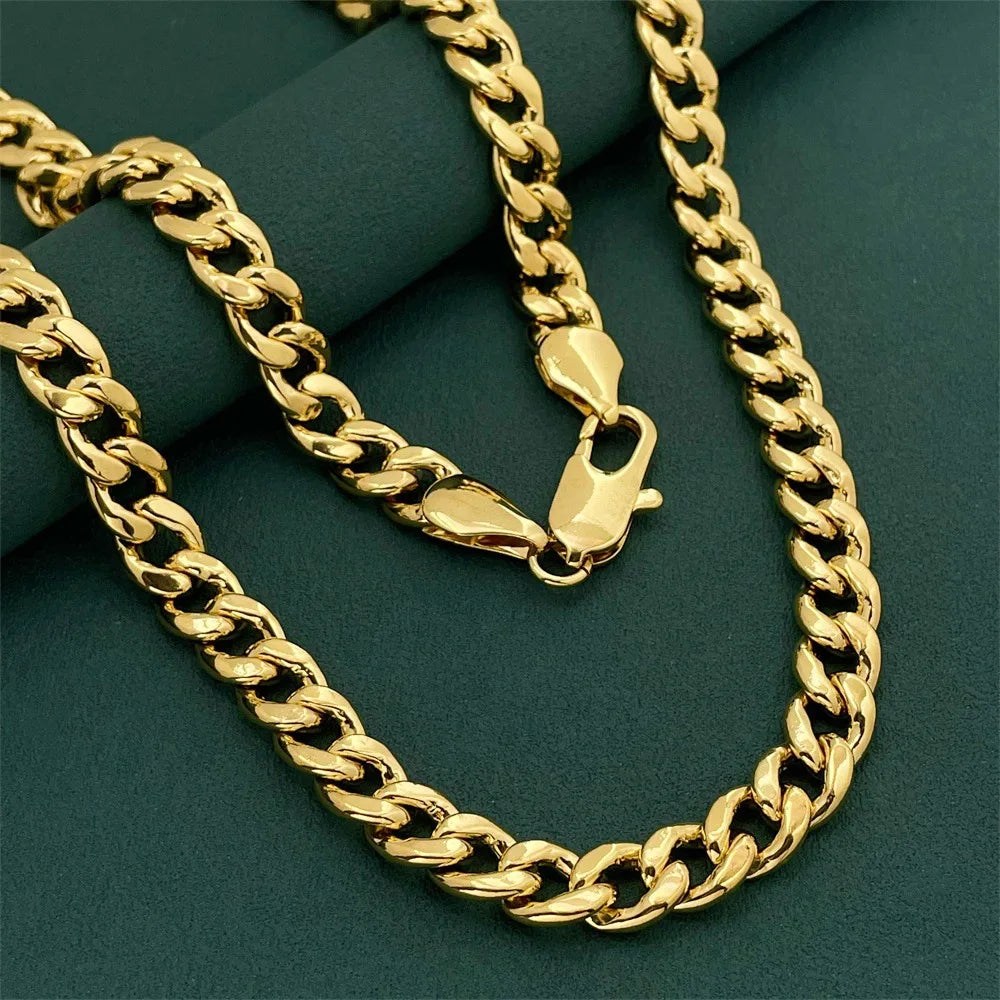 Luxury 24K 9999 Pure Gold real gold Men's wide