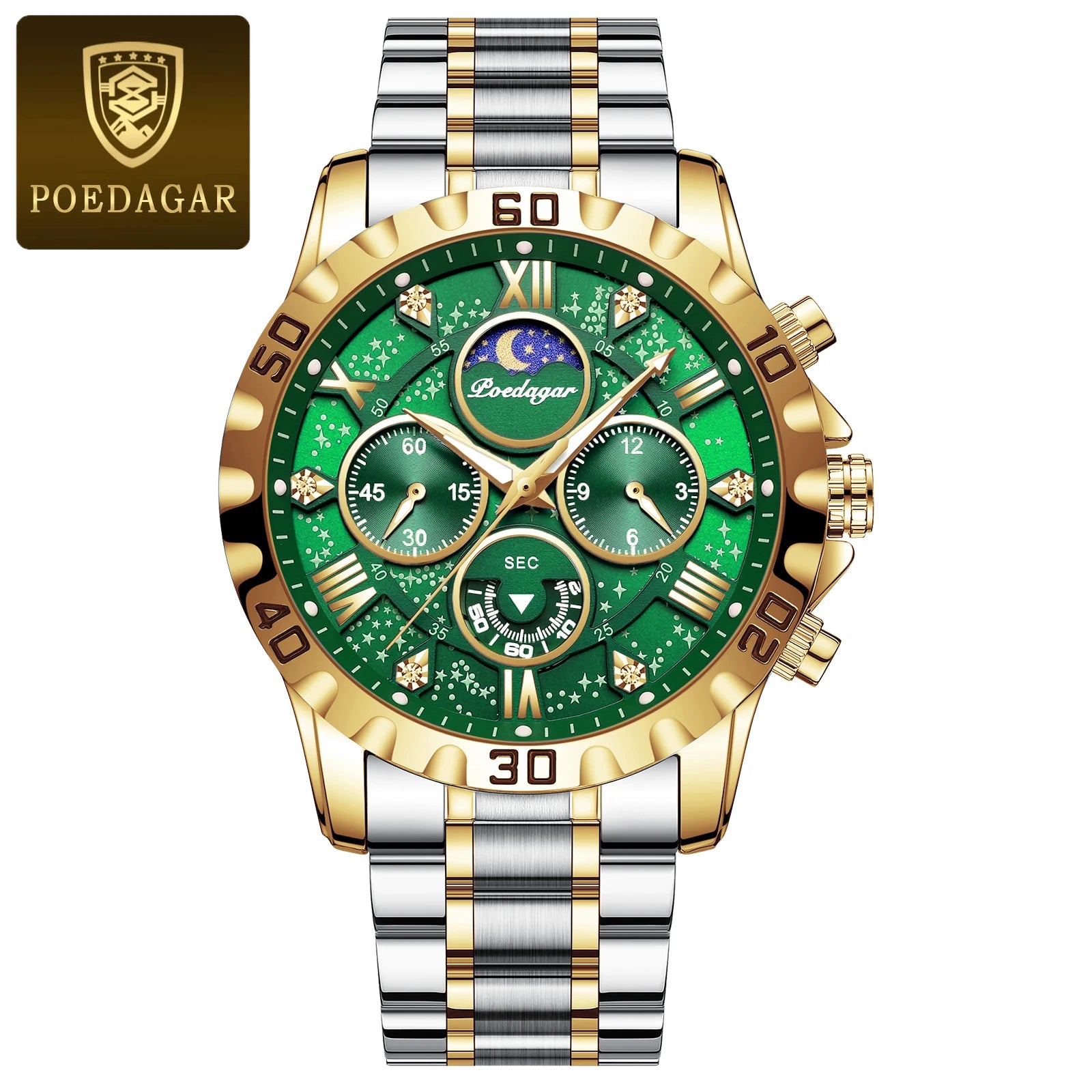 Poedagar Luxury Man Watch Waterproof Luminous.