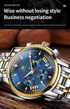 Olevs Men's Quartz Watches Top Brand Stainless.