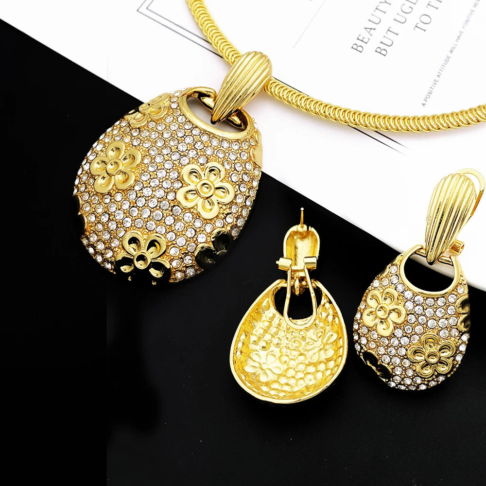 New Necklace And Earrings Set Unique Dubai Fashion