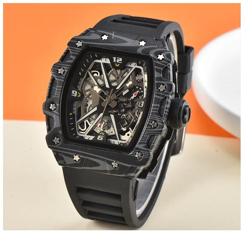 New, large dial men's quartz watch waterproof