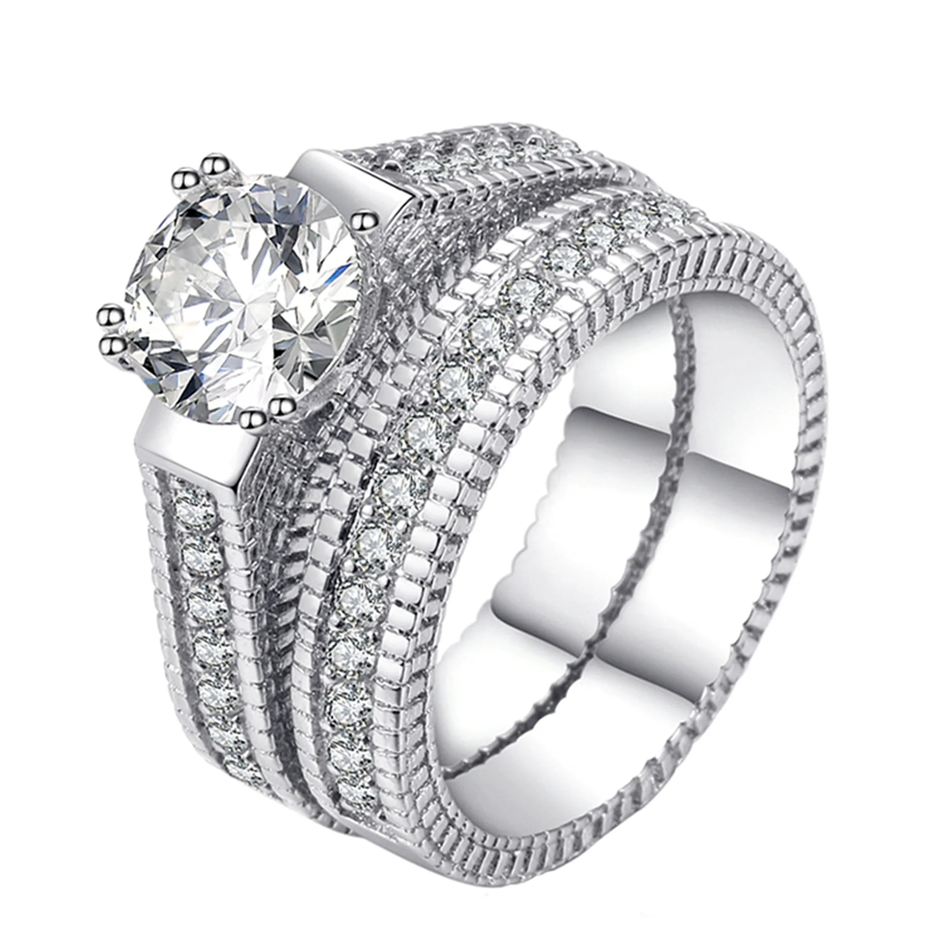 LYEE CYEE Elegant Wedding Engagement Couple Rings Set