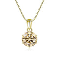JoyceJelly 1 CT Real Moissanite Pendant Necklace For - gold Light Yellow / 45cm / 1 ct