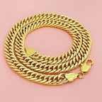 Herren 10MM 60CM Seitenkette, 24K Gold,