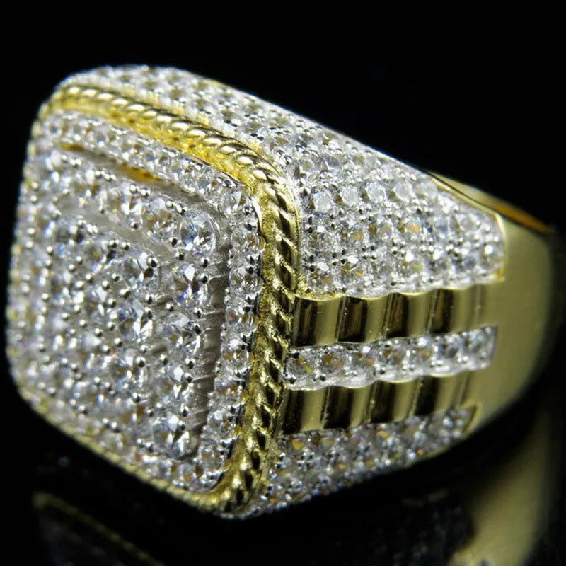 14K Gold Ring for men Natural 2 Carat Diamond with