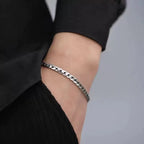 S925 Sterling Silver Fashion Simple Elegant Cuban