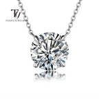 Moissanite Dia 6.5mm 0.5-5CT Woman Pendant Sier