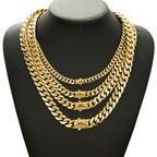 6-14mm wide Stainless Steel Cuban Miami Chains