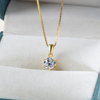 JoyceJelly 1 CT Real Moissanite Pendant Necklace For