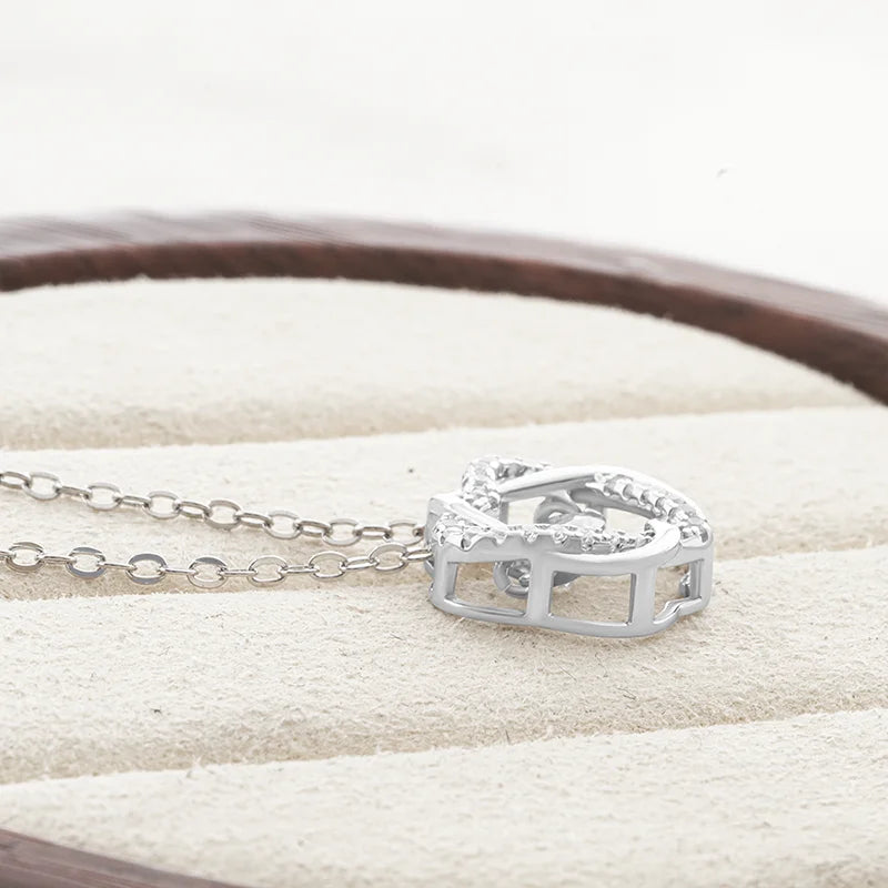 0.5ct GRA Moissanite Necklace for Women Sparkling