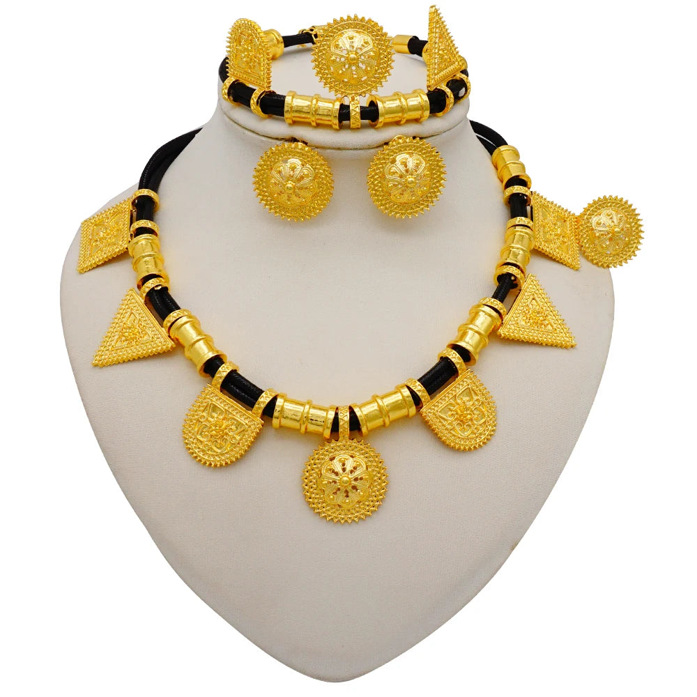 Dubai Women Gold Color Jewelry Sets African Wedding - BJ-1013-LA2
