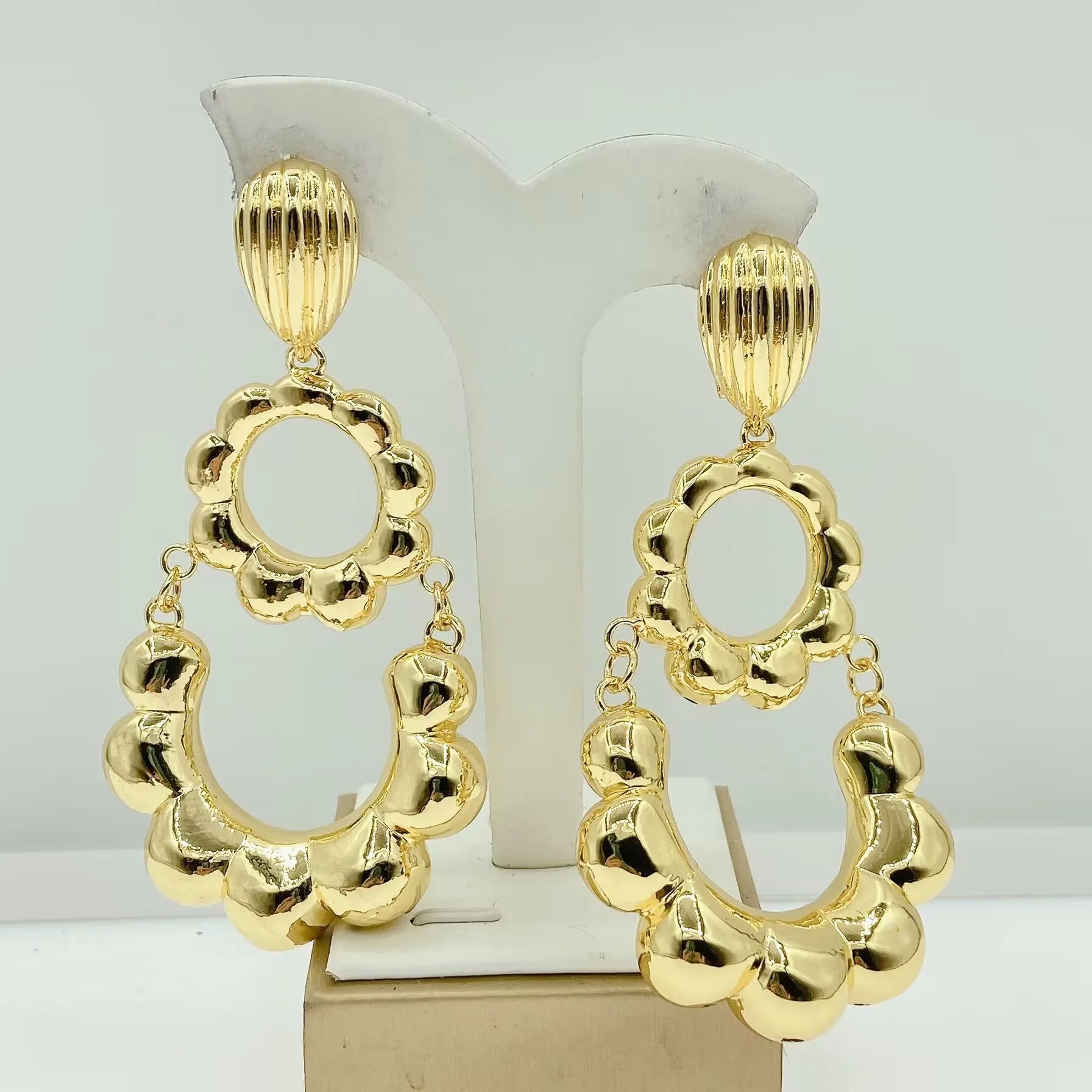 New Design Italian Gold Earrings For Women Big