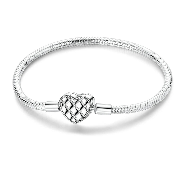 925 Sterling Silver Bracelets 17-20CM Original Golden - KTB136 / 20cm / United States, KTB136 / 18cm / United States, KTB136 / 19cm / United States, KTB136 / 17cm / United States