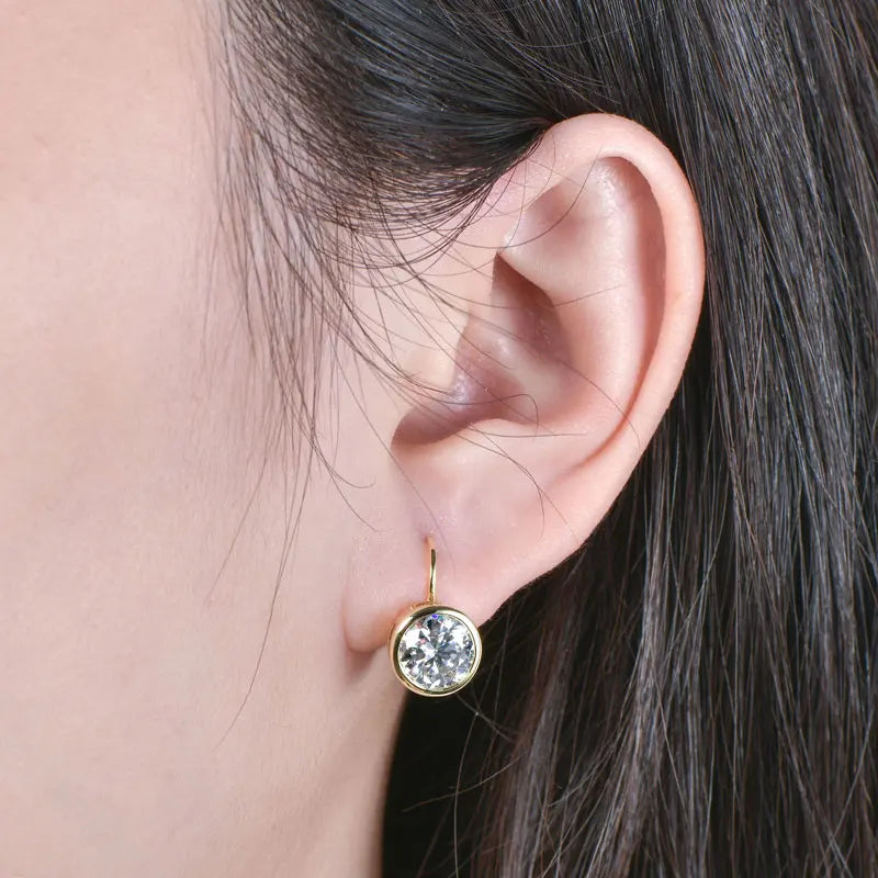 Lnkry 6.5MM/8MM Moissanite Hoop Earring 14k