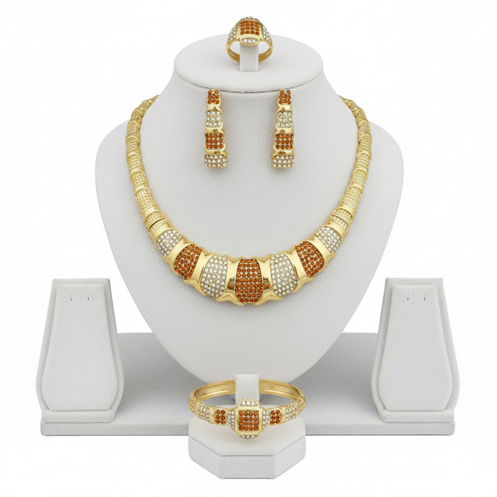 Dubai Jewelry Set For Women 18K Gold Plated Luxury