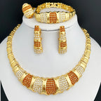 Dubai Jewelry Set For Women 18K Gold Plated Luxury.
