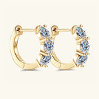 These 925 sterling silver moissanite earrings are - 0.3ct