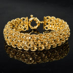 New 18MM wide copper chain bracelet unisex 18K gold