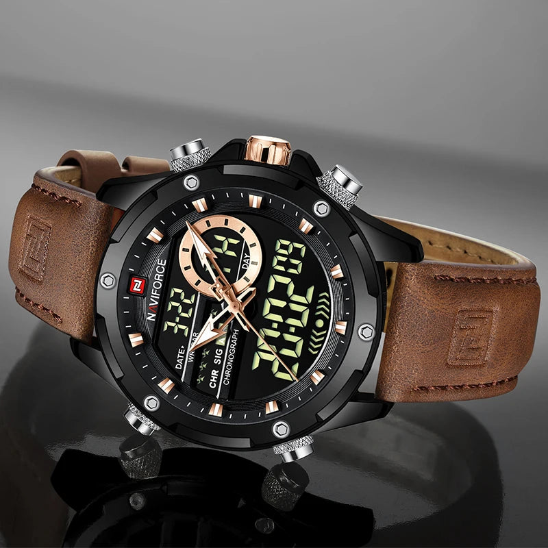 NAVIFORCE Digital Men Military Watch Waterproof