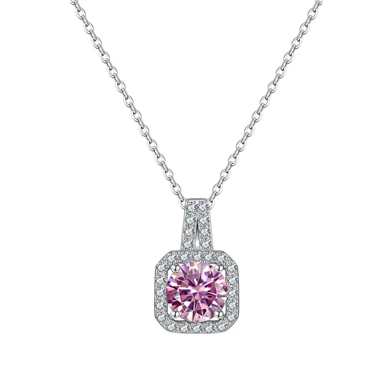 JoyceJelly Real S925 Sterling Silver 1 Carat Moiss
