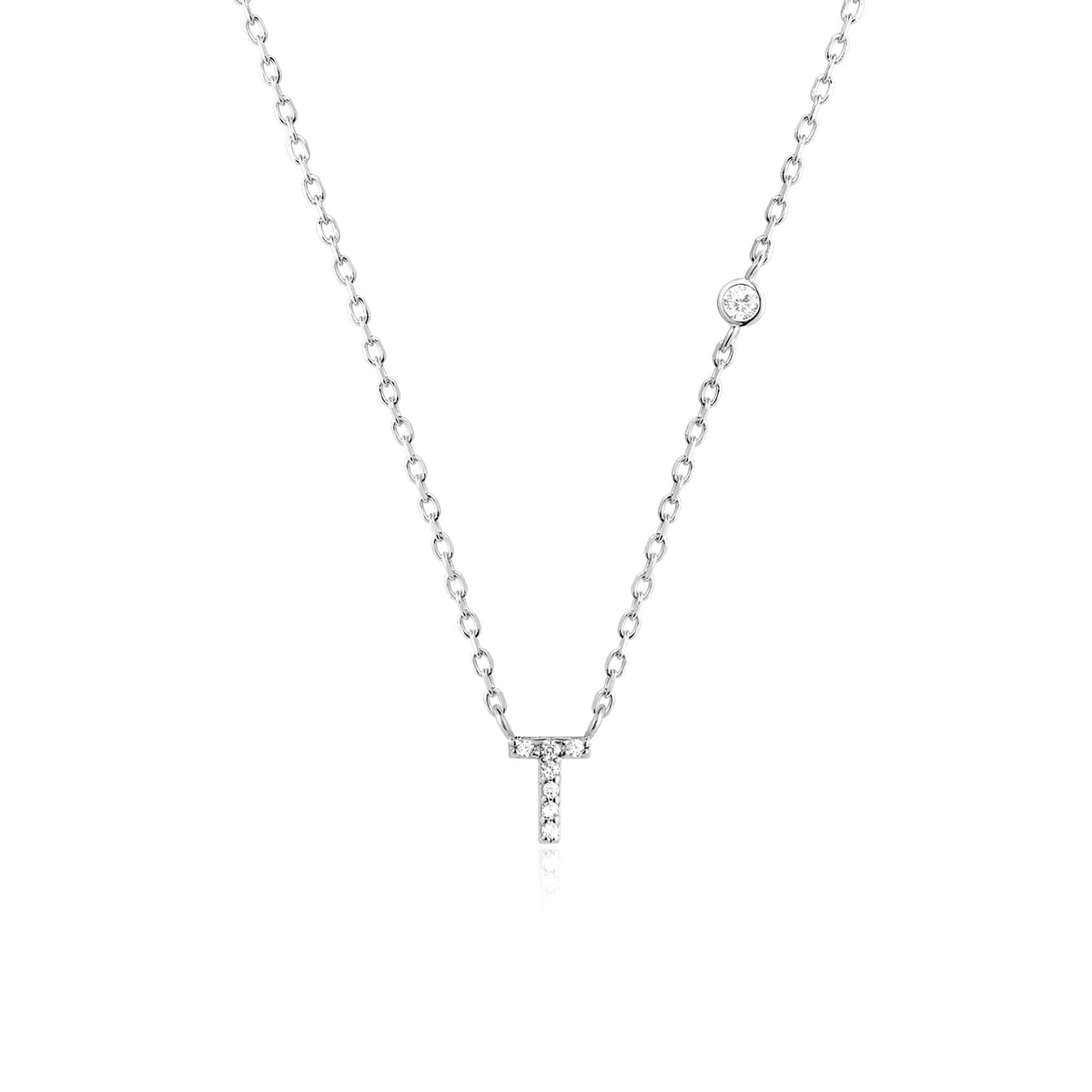 ANDYWEN 925 Sterling Silver Gold Small 26 Letters A- Z - Silver T