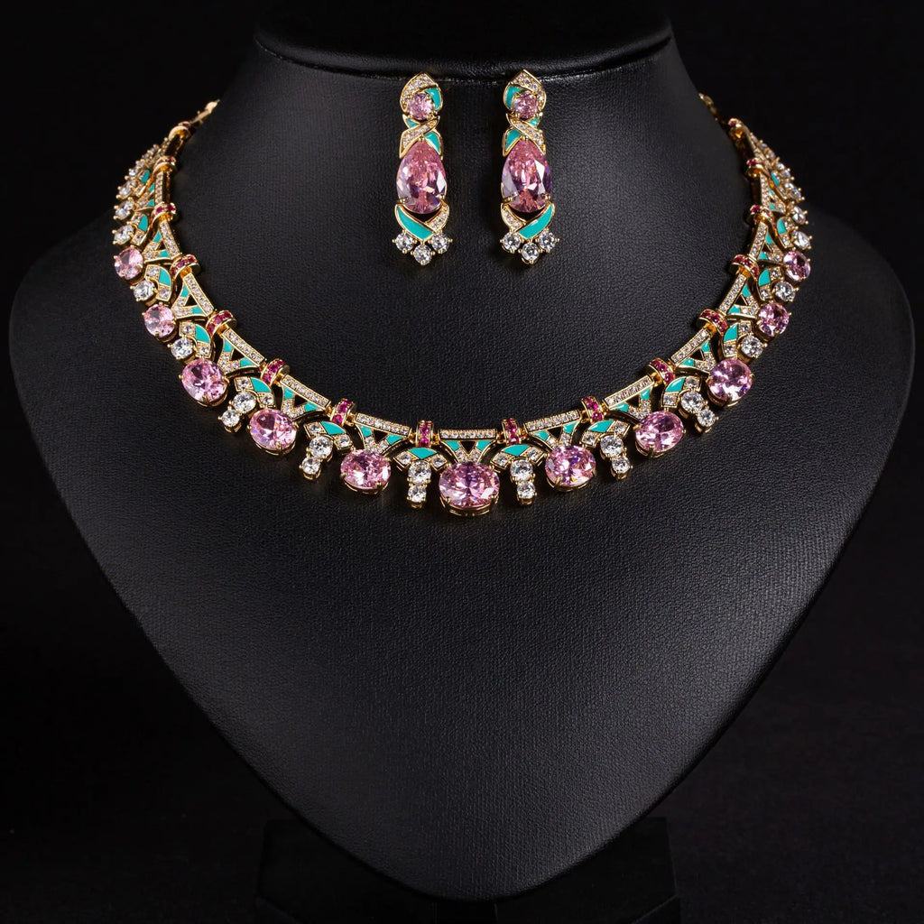 Women's Pink Zircon Geometric Clasp Bracelet Fashi