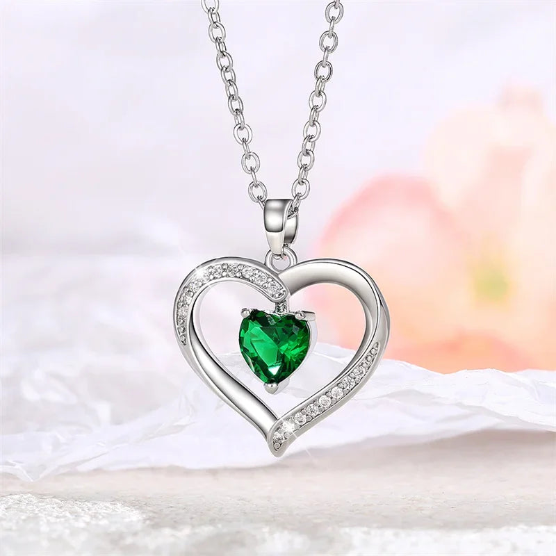 Elegant Style Heart shaped Pendant Necklace Hollow - YD1184-1 / United States