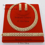 Dubai Luxury Handmade Women Jewelry Set 18k Gold-P.