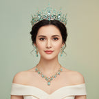 Royal Queen 3 Pcs Tiaras and necklace earrings for
