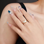 925 Sterling Silber 2 Karat Moissanit Doppel