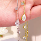 Oevas Water Drop 2-3CT 100% Real Moissanite Neckla