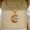 Elegant Style Heart shaped Pendant Necklace Hollow - YC4698-1 / United States