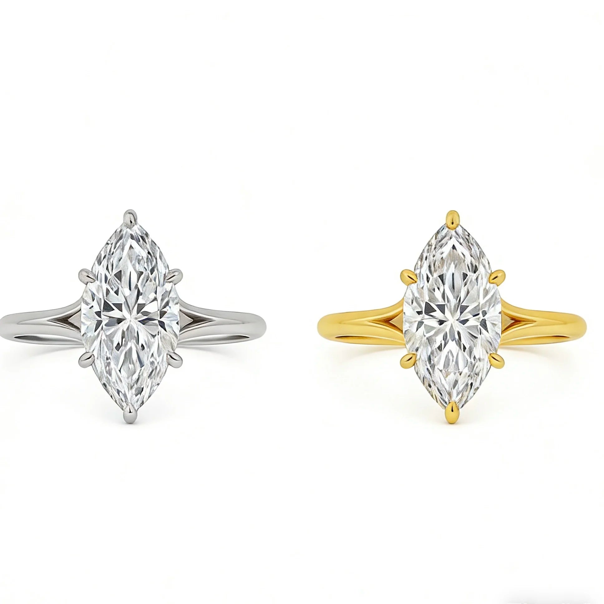 Moissanite Ring silver 925 sterling gold plated
