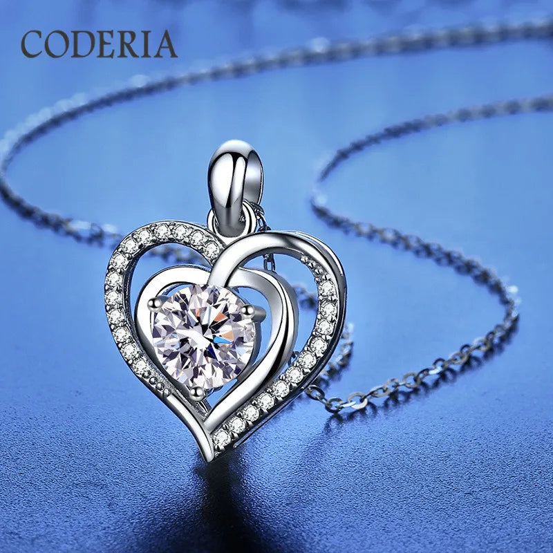 1 Carat Moissanite Pendant 925 Sterling Silver