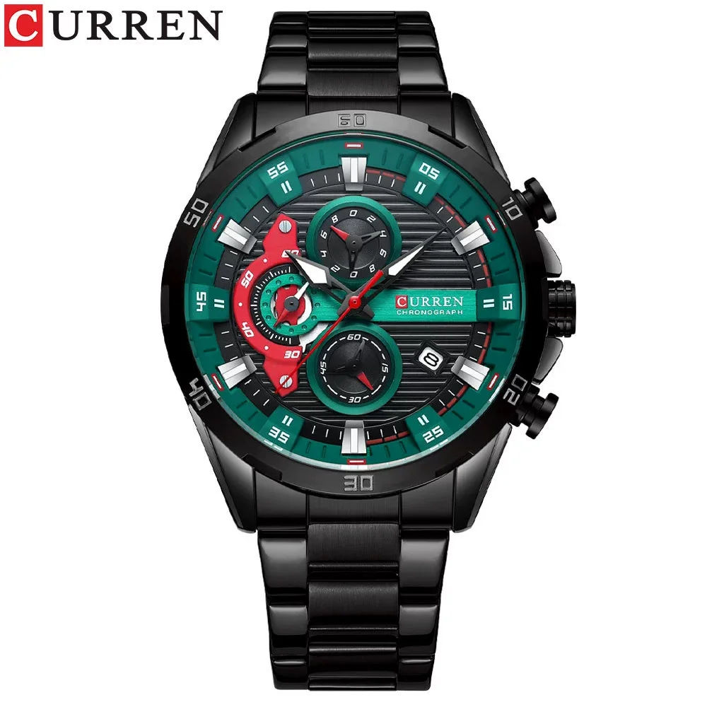 CURREN 8402 Creative Fashion Mens Business Casual - Green