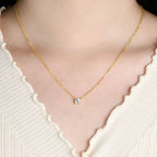 OXTAO Certified Moissanite Solitaire Necklace