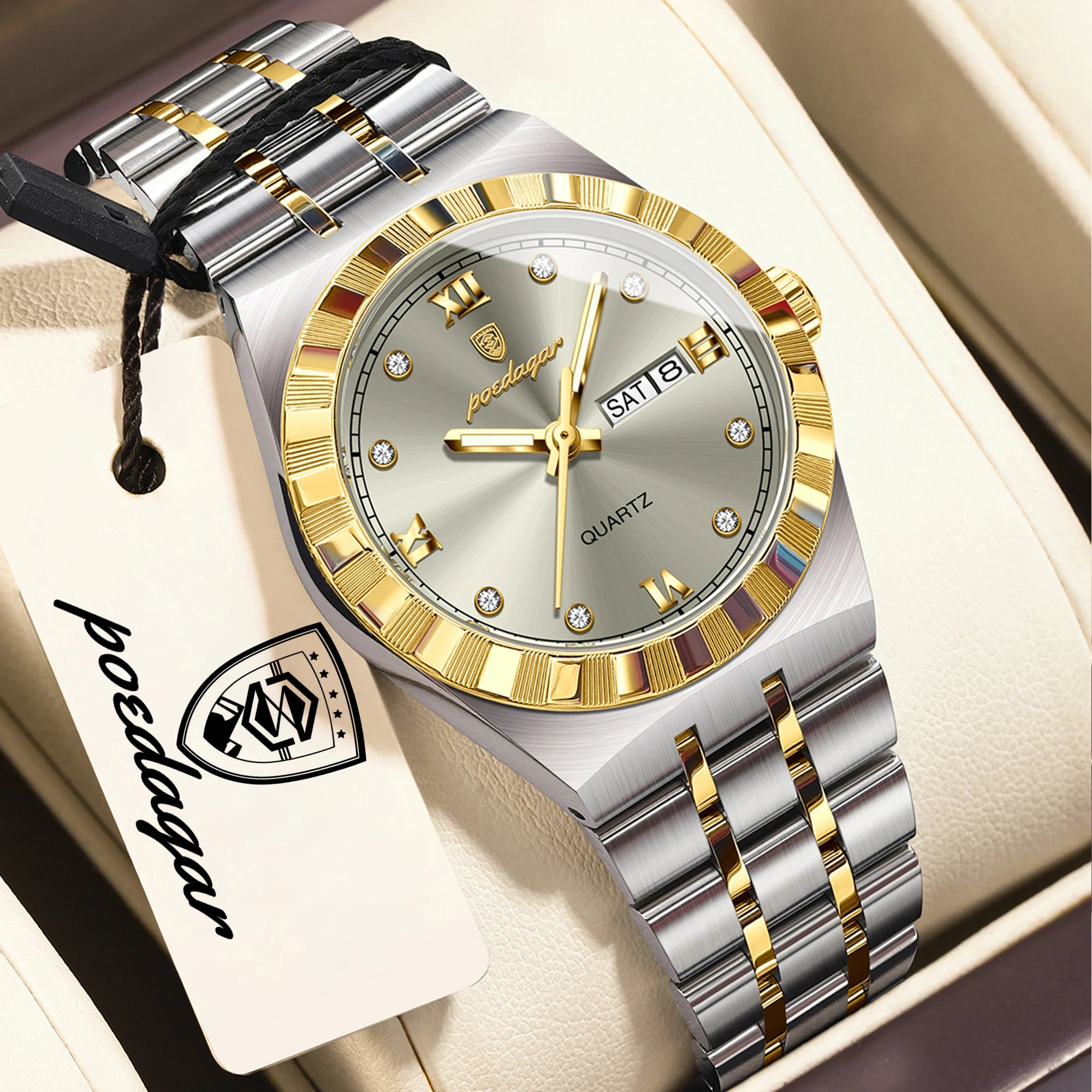 Poedagar Casual Ladies Watch Luminous Waterproof
