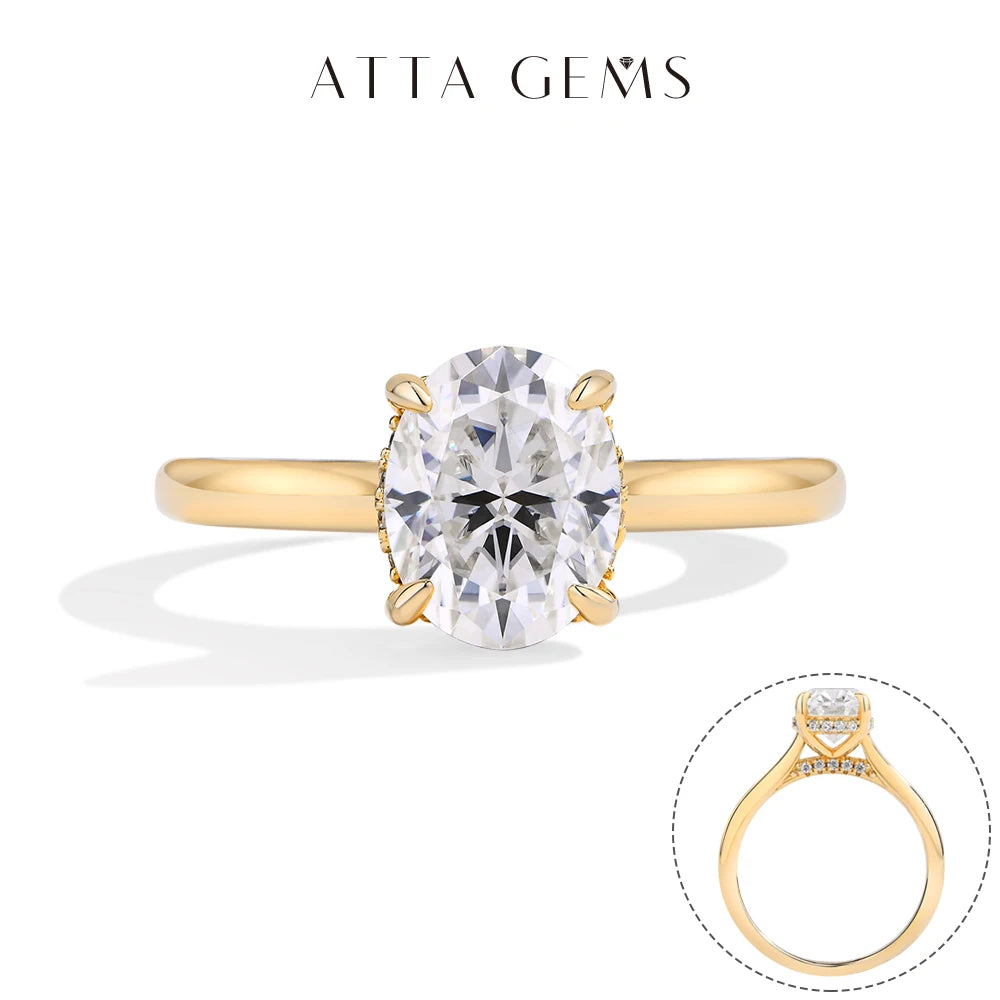 Attagems Oval Cut 9*7mm 2.0CT Dvvs1 Moissanite