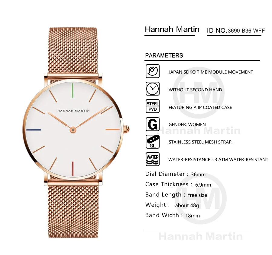 2023 New Women Bracelet Watch 1 Set Japan Quartz.