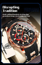 Poedagar Montre-bracelet pour homme à date chronographe
