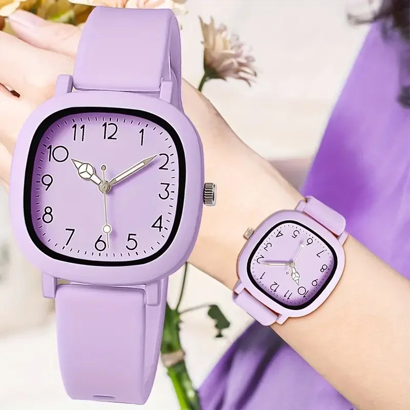 1/3/10PCS Fashion Silicone Band Women Quartz Watches