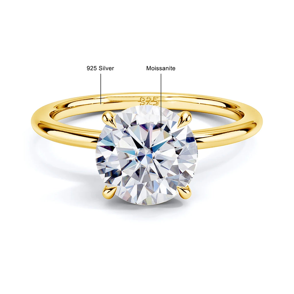 1ct 2ct 3ct 5ct D Color VVS1 Moissanite Ring Engag.