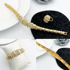Dubai Jewelry Set For Women 18K Gold Plated Luxury.