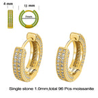 D Color Full Moissanite Hoop Earrings For Women.