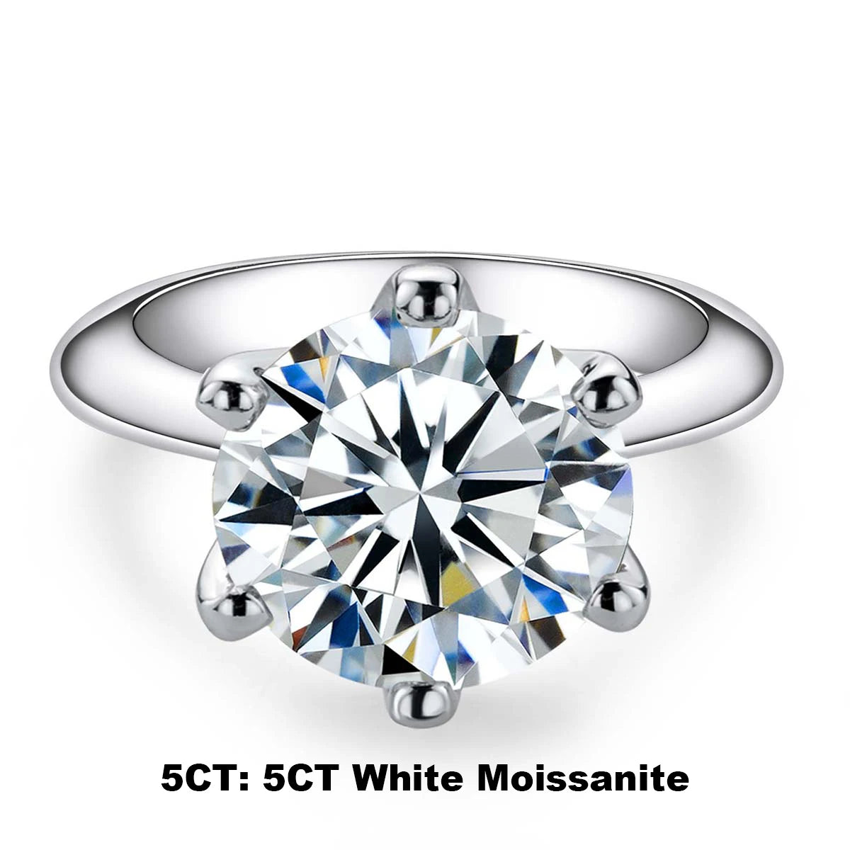 AnuJewel 1ct 2ct 3ct 5ct D Color Moissanite Engage