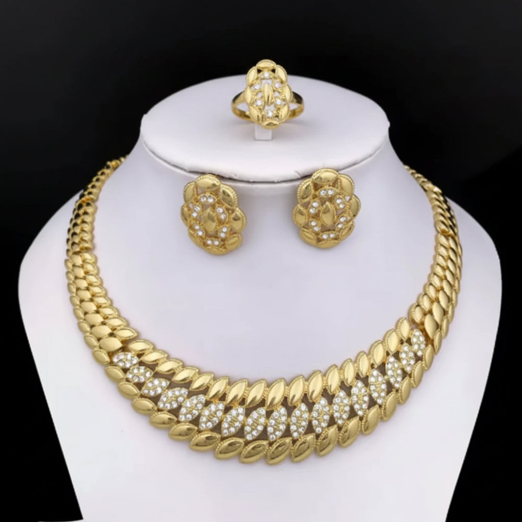 High Quality Dubai Gold Plated Jewelry Set For Women