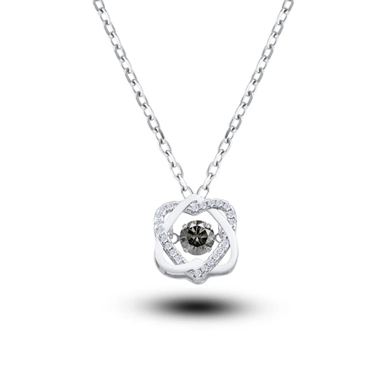 0.5ct GRA Moissanite Necklace for Women Sparkling - grey / China Mainland